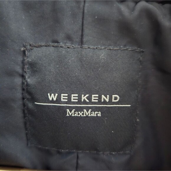 MAXMARA Weekend coat over womans Size Medium Hooded Black - Picture 11 of 11